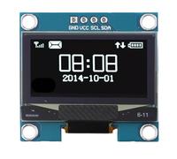 Módulo de pantalla OLED de 1.3 pulgadas 128x64 resolución, comunicación I2C, chip SH1106, alto contraste para poca luz, compatible con sistemas de 3.3V/5.0V (blanco)
