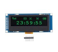 Módulo de Pantalla OLED de 2,23 Pulgadas, Pantalla LED orgánica de resolución 128x32 con Controlador SSD1305, Placa de visualización Digital con Interfaz I2C y SPI para electrónica (Pantalla Verde