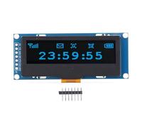 Módulo de pantalla OLED de 2,23 pulgadas, pantalla LED orgánica de resolución 128x32, interfaz IIC SPI SSD1305, placa de visualización compacta e iluminada por sí misma para (Pantalla azul MRC162B)
