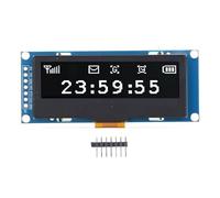 Módulo de pantalla OLED de 2,23 pulgadas, pantalla LED orgánica de resolución 128x32, interfaz IIC SPI SSD1305, placa de visualización compacta e iluminada por sí misma para (Pantalla blanca MRC162A)