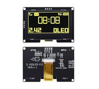 Módulo de pantalla OLED Hailege de 2,42" SSD1309 128x64 Módulo de pantalla LCD OLED de 2,42 pulgadas y 4 pines (amarillo IIC)
