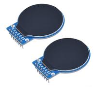 Módulo de pantalla redonda LCD, 3-5V IPS 2 piezas 1.28 pulgadas módulo de visualización circular GC9A01 chip controlador e interfaz SPI para bricolaje (soldadura)