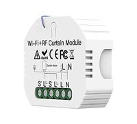 Módulo de persianas enrollables WIFI 2.4G + RF 433 + botón pulsador, módulo de cortina wifi para persianas, persianas eléctricas, app Tuya y Smart Life, compatible con Alexa y Google Home