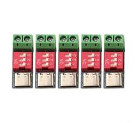 Módulo de placa de disparo PD para USB-C Power Delivery 3.0 y carga rápida QC, paquete de 5, soporta PD2.0/PD3.0/BC1.2, entrada de 4V-22V, 20V Ou