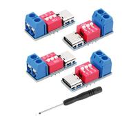 Módulo de placa de disparo USB C PD, tipo C a 5V/9V/12V/15V/20V Voltaje ajustable, módulo de impulso de entrega de energía de carga rápida, paquete de 4