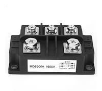 Módulo de Puente rectificador trifásico 300A 1600V MDS300A, rectificador de CA a CC de Alta Corriente con Paquete de Resina y 5 terminales, para instalación de Soldadura