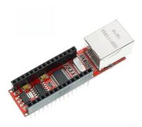 Módulo de red Ethernet Shield V1.0 con controlador enc28j60, compatible con placas Nano, conector HR911105A, PCB compacto 63 x 18 mm