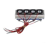 Módulo de refrigeración Peltier DIY Juego de enfriador termoeléctrico, 12 V, 288 W, refrigeración eficiente por semiconductores, cuatro chips, aluminio, plástico, para 20 L, mini salas de laboratorio