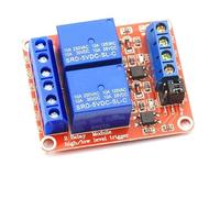Módulo de relé 1 Uds. CC 5V 12V 24V 1/2/4/6/8 canales con optoacoplador compatible gatillo palanca baja(2 Channels 5v)