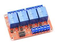 Módulo de relé 1 Uds. CC 5V 12V 24V 1/2/4/6/8 canales con optoacoplador compatible gatillo palanca baja(4 Channels 5v)