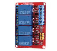 Módulo de relé de 4 canales de 5V / 12V / 24V, placa de módulo de relé optoacoplador de disparo alto y bajo para Arduino(12V)