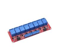 Módulo de relé de 1-10 Uds. 5V 12V 24V con salida de optoacoplador, 1 2 4 6 8 canales for equipos de automatización(8 Channel 5V,10PCS)