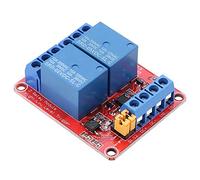 Módulo de relé de 2 Canales con Optoacoplador, Módulo de relé de CC Placa de Expansión del Módulo de relé Disparador Alto y bajo con Luz de Advertencia LED para Protector de (12V)