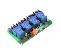 Módulo de relé de 4 canales 30 A, disparador de alto nivel con optoacoplador, carga de aislamiento DC 30 V/AC 250 V 30 A para control de equipo de automatización PLC, control industrial, modificación de circuito