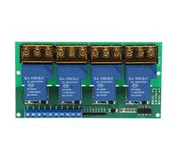 Módulo de Relé de 4 Canales, 30A, 5V/12V/24V DC, con Optoacoplador para, PLC, Control Industrial