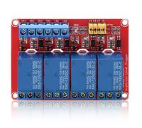 Módulo De Relé De 4 Canales Con Optoacoplador, Placa De Reles De Gatillo De Bajo Nivel Para 5V / 12V / 24V(12V)