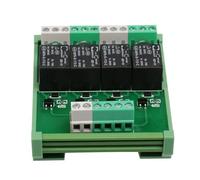 Módulo de relé de 4 canales, montaje en riel, 12 V, 24 V CC/CA, interfaz, 220 V, 230 V, 5 V CC(FY-T734-230VAC)