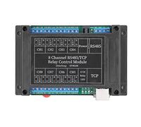 Módulo de relé de 8 canales Placa de control de relé de circuito interno DC12V Carcasa ABS para interruptores de control y sensores