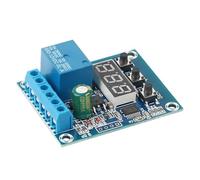 Módulo de relé de control de voltaje digital de CC de 9 V, 12 V y 24 V, módulo de placa de control de interruptor de relé, voltímetro LED, monitor de carga y descarga(9V)
