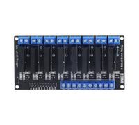 Módulo de Relé de Estado Sólido de 8 Canales, Módulo de Relé con Control de Bajo Nivel, 5V, Protección con Fusible - Instalación Segura, Indicadores de Estado, Para Uso Industria