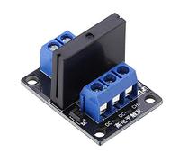Módulo de relé de estado sólido, Keenso DC 5 / 12V Disparo de alto nivel de 1 canal Módulo de relé de estado sólido 250V AC 2A Control de maquinaria de salida Módulo sólido con fusible(5V)