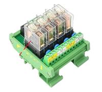 Módulo de relé de interfaz de 4 canales, 1 NO + 1 NC, montaje en riel DIN, G2R-1-E, 16 A, 12 V, 24 V CC(12vdc)
