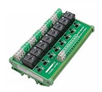 Módulo de relé de interfaz de 8 canales, 5VDC, 12VACDC, 24VACDC, montaje en Panel de carril DIN for placa PLC de automatización, 1 Uds.(FY-T738-5VDC)