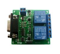 Módulo de relé de puerto serie 2 CH CC 12 V PC ordenador USB RS232 DB9 RS485 UART mando a distancia interruptor placa para el hogar