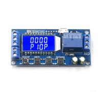 Módulo de relé de retardo con pantalla LCD Interruptor de sincronización cíclica 5V-30V Parada de un botón para sistemas de control de automatización industrial casera