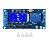 Módulo de relé de retardo de tiempo, 5V 12V 24V Módulo de relé de retardo de tiempo Temporizador de ciclo de retardo de apagado 0,01 s-9999 min con pantalla LCD, placa controladora de retardo 0,01 s-9