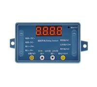 Módulo de relé de retardo de tiempo ajustable, 1 unidad, CC 5 V, 12 V, 24 V, 10 A, 32 modos, LED, temporizador digital, interruptor de control de ciclo de pulsos.(5V With Case)
