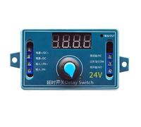 Módulo de relé de retardo de tiempo ajustable DC 5V 12V 24V 10A, relé de sincronización Digital LED, interruptor de disparo de retardo, interruptor de Control del temporizador(24V With Rotary)