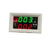 Módulo de relé de retardo de tiempo digital con pantalla dual LED de 12 V CC, circuito de interruptor de retardo de ciclo, controlador MOS, interruptor de inicio 0-999(White)