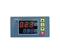 Módulo de relé de retardo de tiempo digital, Temporizador de retardo de ciclo con pantalla LED dual roja y azul. Interruptor de relé de temporización for coche.(DC 12V)