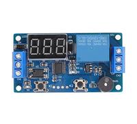 Módulo de relé de Tiempo con Pantalla Digital Relé de retardo de Ciclo de 1 Canal MCU antiinterferencias Programación en línea para electrónica automotriz y Sistemas de Control