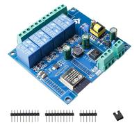 Módulo de relé ESP de 4 canales con ESP-32 WiFi Bluetooth, DC5 - 30 V/AC220 V, placa de desarrollo para proyectos DIY Smart Home & IoT, fácil programación con Arduino IDE