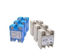 Módulo de relé estado sólido monofásico SSR con carcasa blanca o azul for control temperatura PID DD DA SSR-25DA SSR-40DA SSR-40DD(120DA Blue)