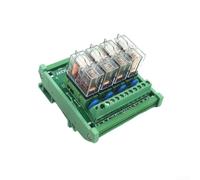 Módulo de relé industrial de 4 canales DC12V DC24V DIN Rail Mount NPN PNP señal 16A capacidad (DC24V)