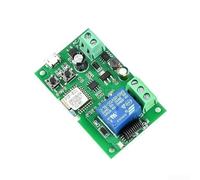 Módulo de relé inteligente compatible con EWELINK DC 5V 7-32V Wi-Fi RF Control remoto con modos de encendido y autobloqueo para automatización del hogar y activación de voz a través de ALEXA, verde