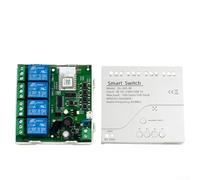 Módulo de relé inteligente para Zigbee de 4 canales para Tuya Smart-Life, control remoto por aplicación y control por voz para Alexa, 3 modos de funcionamiento, CA 85-250 V (AC85-250 V)