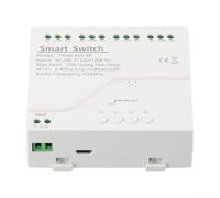 Módulo de relé inteligente WiFi + RF de 4 canales, DC5-32V/AC85-250V, interruptor de autobloqueo, compatible con TUYA para aplicación Smart Life, para control de voz ALEXA y Google Home, control