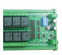 Módulo De Relé Modbus RTU RS485 De 24 Canales, 10 A, NC, COM, NO, Interfaz De Salida De Contacto Seco, DIN35, C45, Caja De Riel, UART, Placa De Expansión PLC For PC(DC 12V With Box)