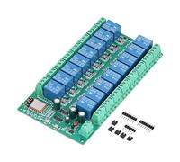 Módulo de Relé Placa de Desarrollo de Control Remoto WiFi de 16 Canales DC 24V Para ESP8266 Desarrollo Secundario Aprendizaje Control Inalámbrico de Hogar Inteligente