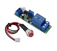Módulo de relé Temporizador, Interruptor de Control de temporización de retardo de Apagado Ajustable de 12 V CC para Equipos de automatización y robótica, 67,6 x 19,2 mm