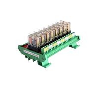 Módulo de relés para PLC JR-8L1 Módulo de relé DPDT DPDT de 10A con disparador alto y bajo de 8 canales, placa de Control de salida PLC de 220V