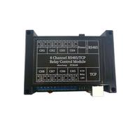 Módulo de relés para PLC Módulo de relé de 8 canales CC, interruptor de red Modbus MQTT UDP Web HTTP RS485, temporizador RS48/interfaz de red(With Case)