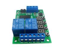Módulo de relés para PLC Módulo de relé de retardo de tiempo de 2 canales IO22A02 DC 12V temporizador ajustable multifunción interruptor de temporizador de pantalla Digital