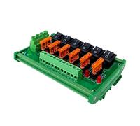 Módulo de relés para PLC Montaje en carril DIN interruptor de 6 posiciones módulo de distribución de energía placa divisora de fusibles AC/DC 5-32V