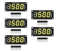 Módulo de reloj digital con pantalla LED de 0,56, 4 dígitos LED, pantalla de 0,56 pulgadas, tubo indicador de tiempo, 7 segmentos, puntos dobles TM1637, color amarillo