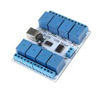 Módulo de retransmisión Klanata 12V 8 canales - Tablero de control programable USB tipo B para robótica de automatización de computadoras